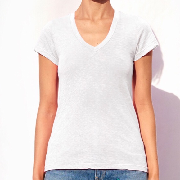 Sundry White V Neck Classic Tee - Picture 1 of 5